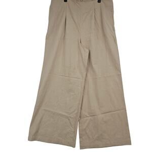 NYCO New York & Company Tan Beige Linen Blend Wide Leg Pants Women's XXL 3555